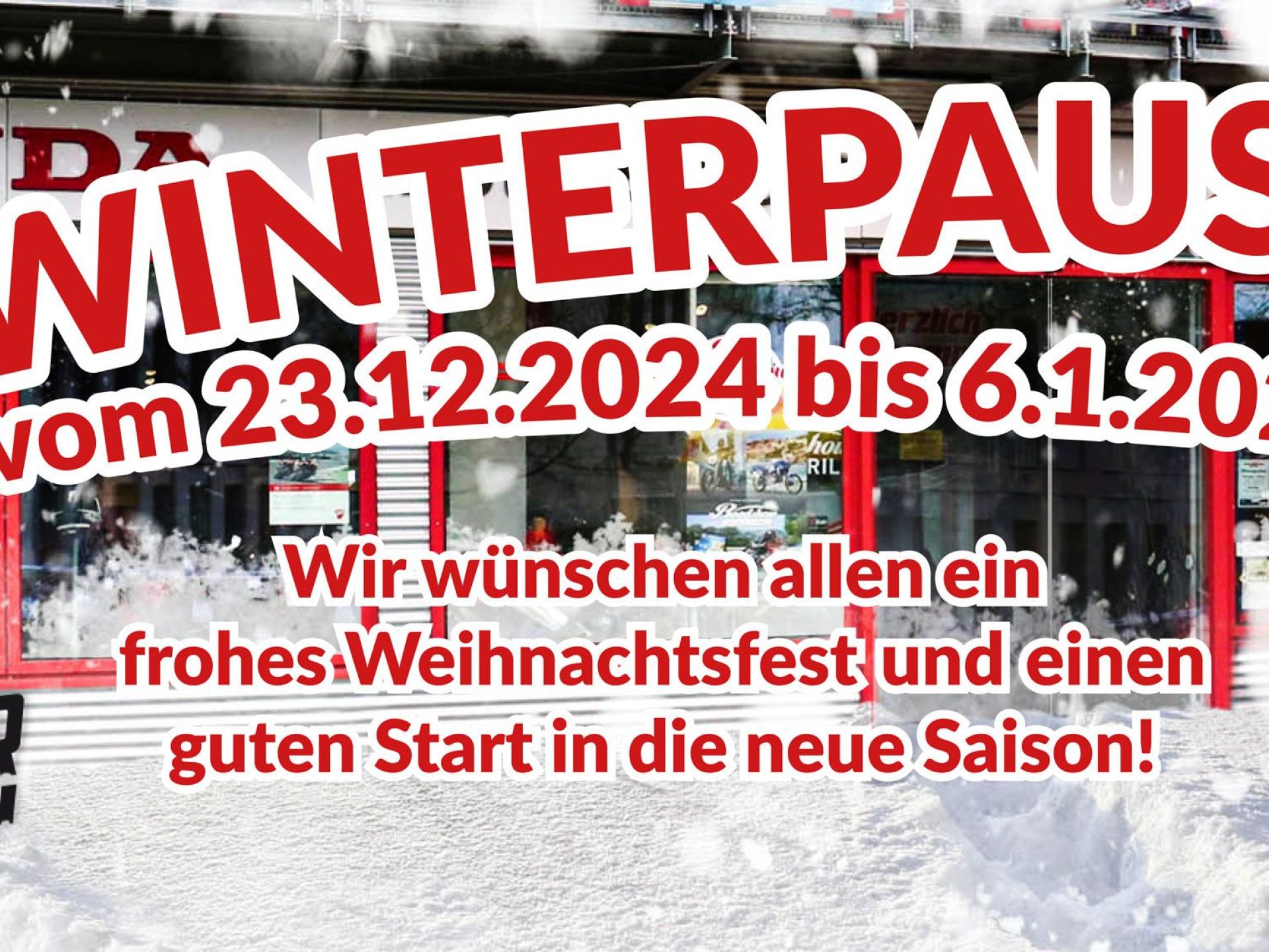 Winterpause 23.12. - 06.01.2025