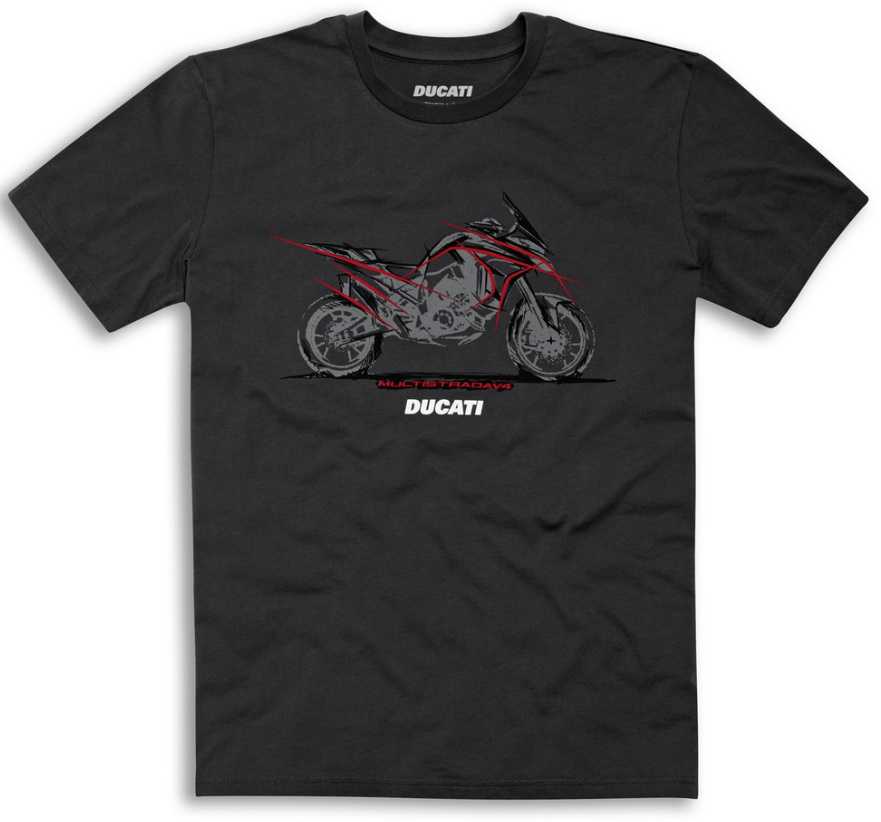 Ducati Original T Shirt Multistrada V4 Herren Ducati Shirts Shirts